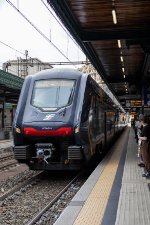 Our train to Sestri Levante arrives at Genova Piazza Principe